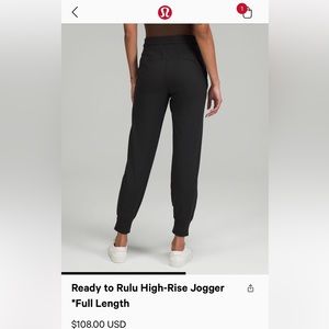 Lululemon ready to rulu jogger black